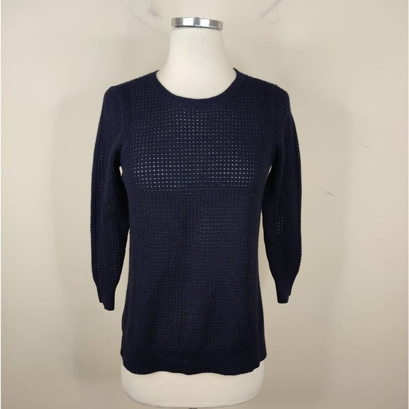 Ann Taylor Sweaters - Ann Taylor Navy Crew Neck Sweater